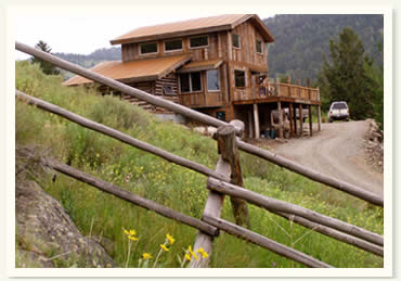 yellowstone vacation rental log home in montana